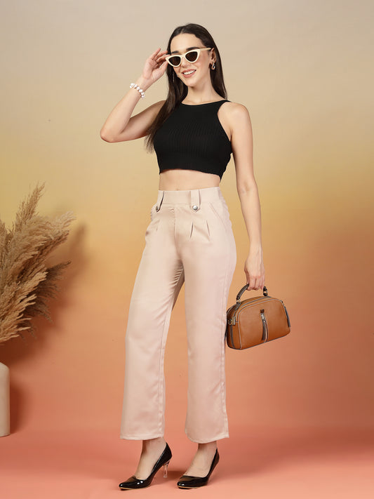 Beige Gurkha Pants for Women | By ItalianVega