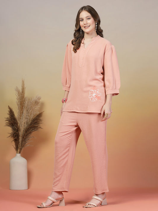 Shoreline Rose Peach Co-ord Set by Italian Vega