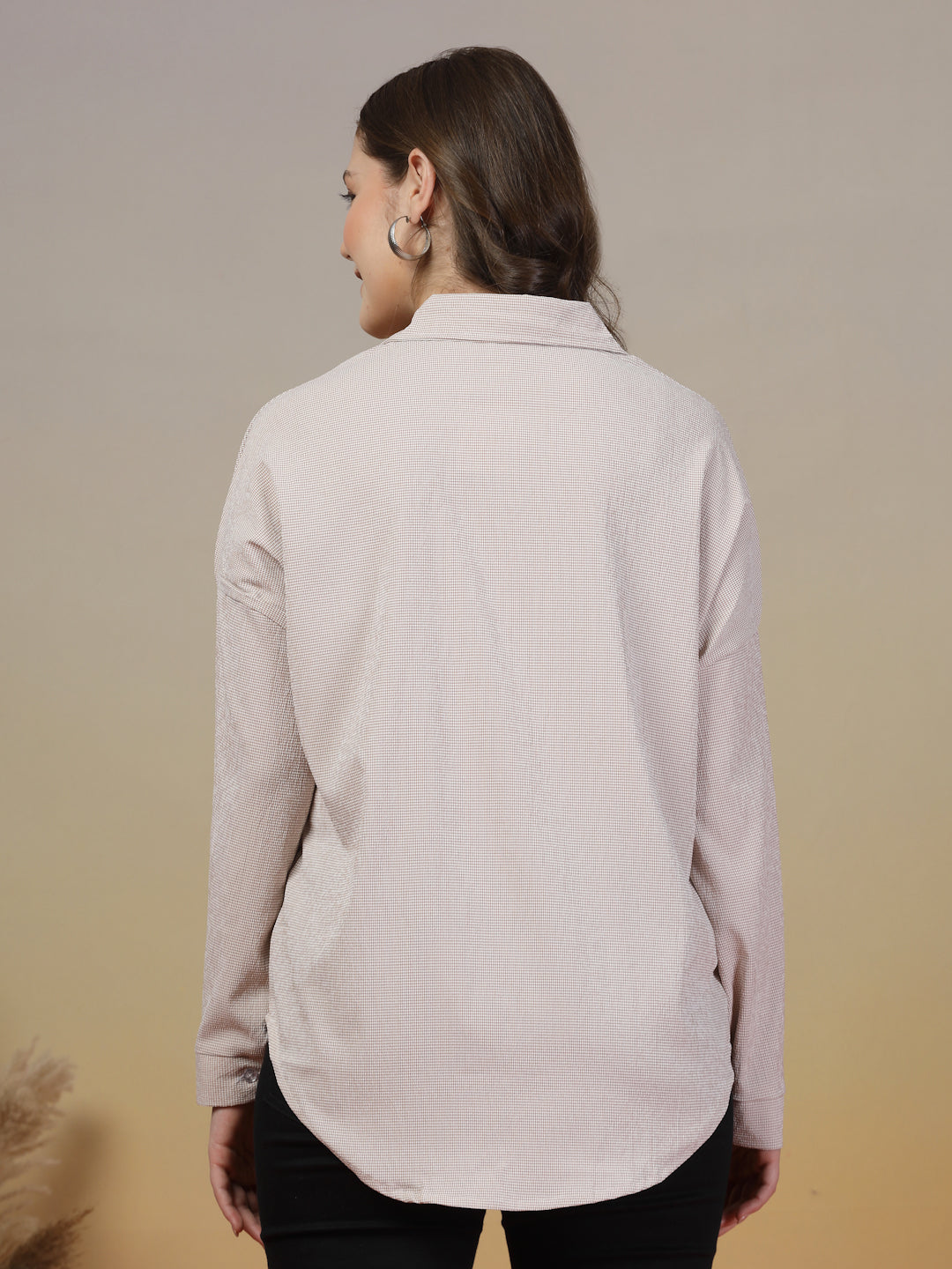 Beige Striped Shirt for Women | By ItalianVega