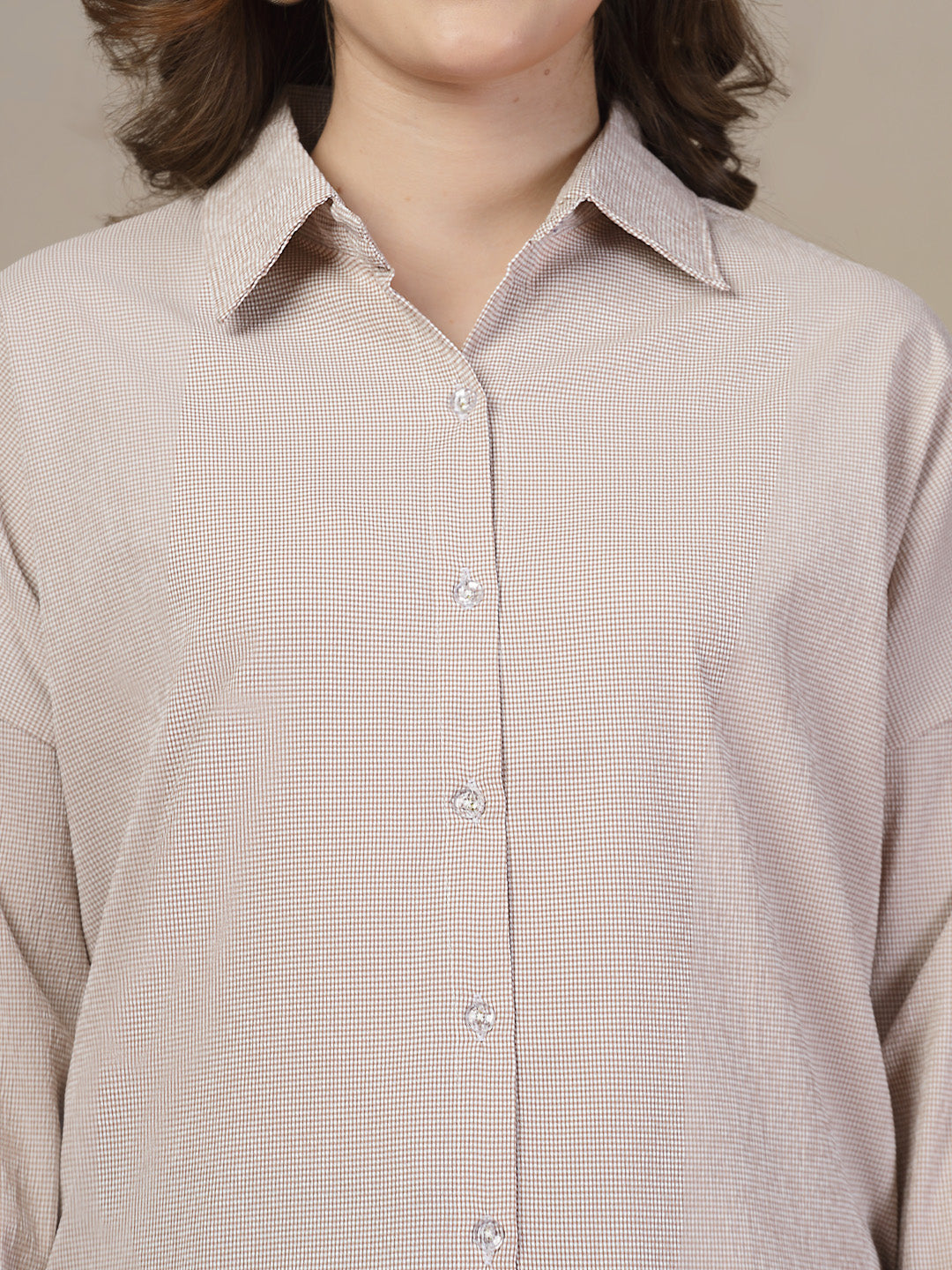 Beige Striped Shirt for Women | By ItalianVega