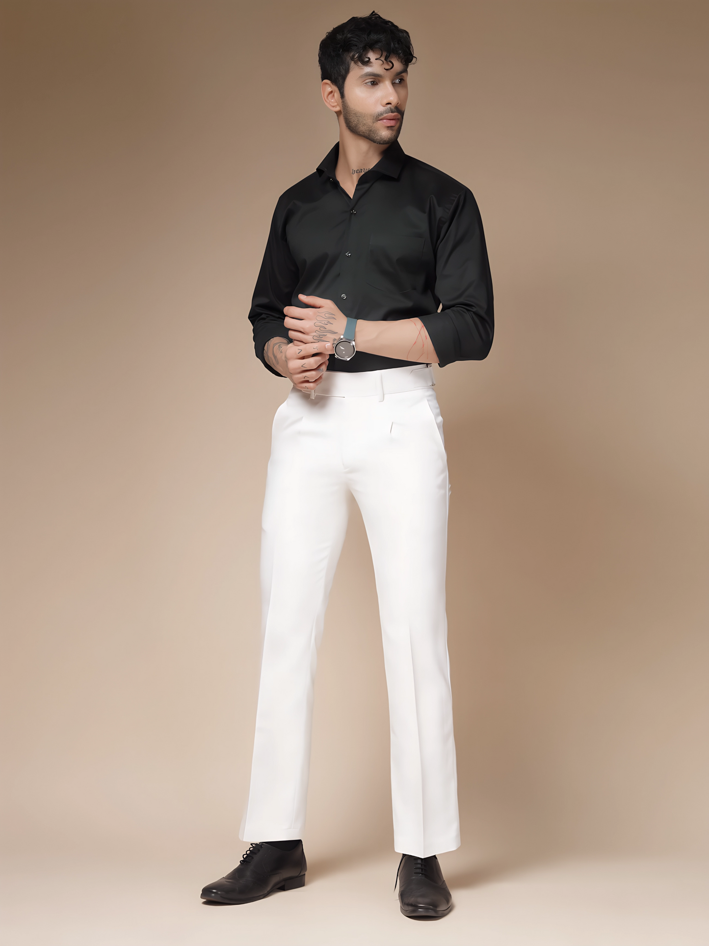 White Oxford Gurkha Trouser by Italian Vega®
