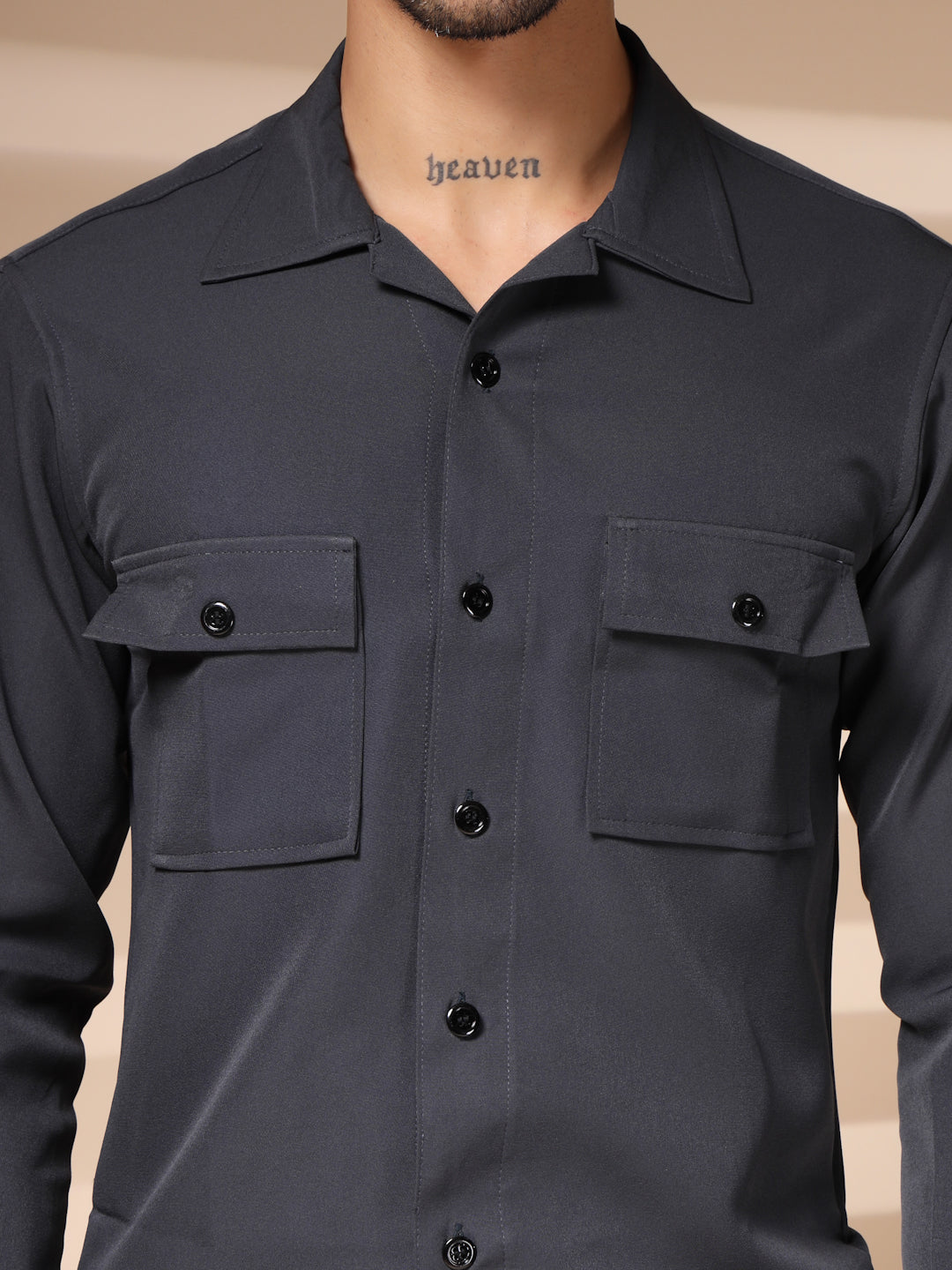 Grey Men's Buttoned Co-ord Set by Italian Vega®