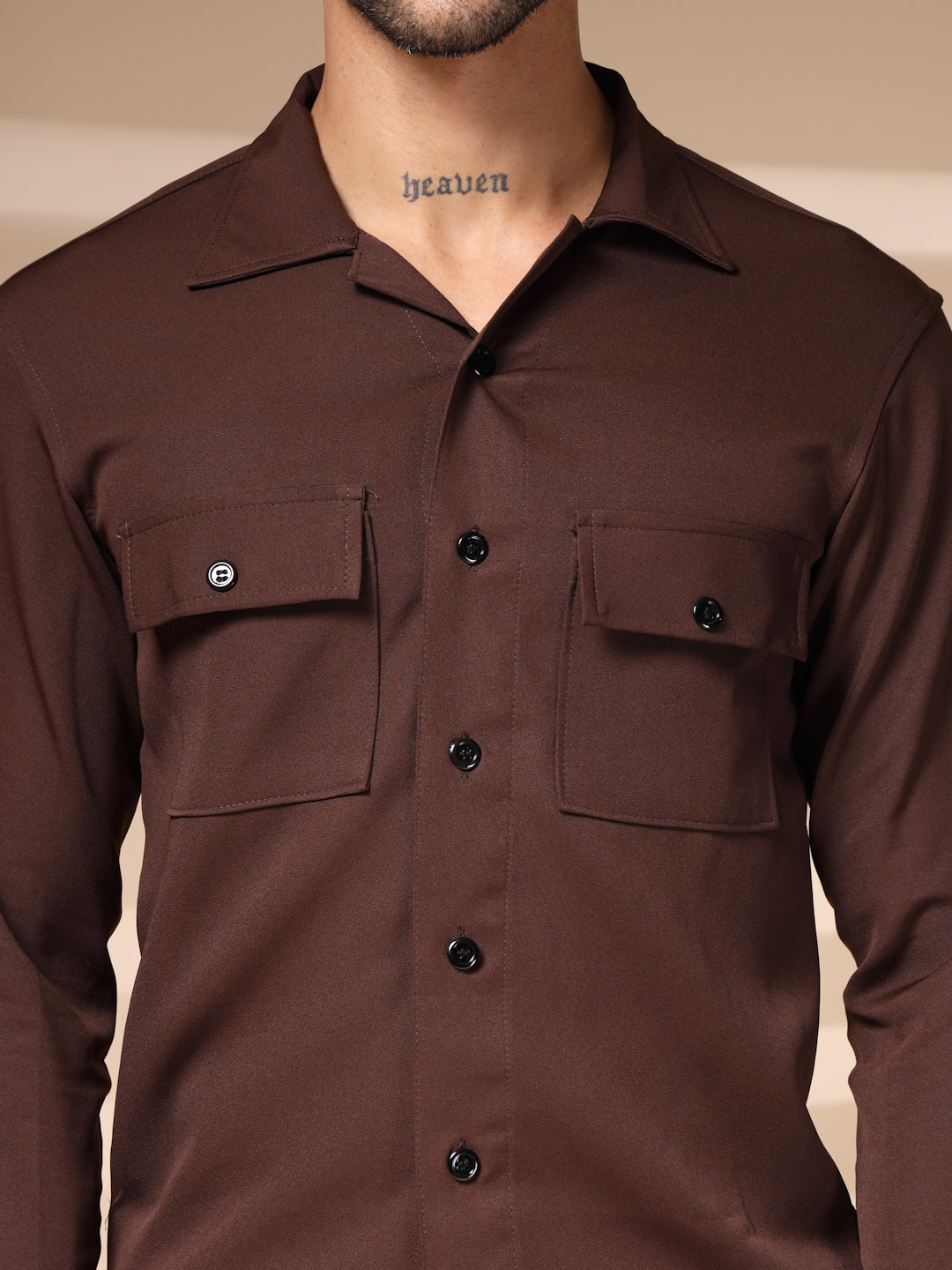 Brown Men's Buttoned Co-ord Set by Italian Vega®