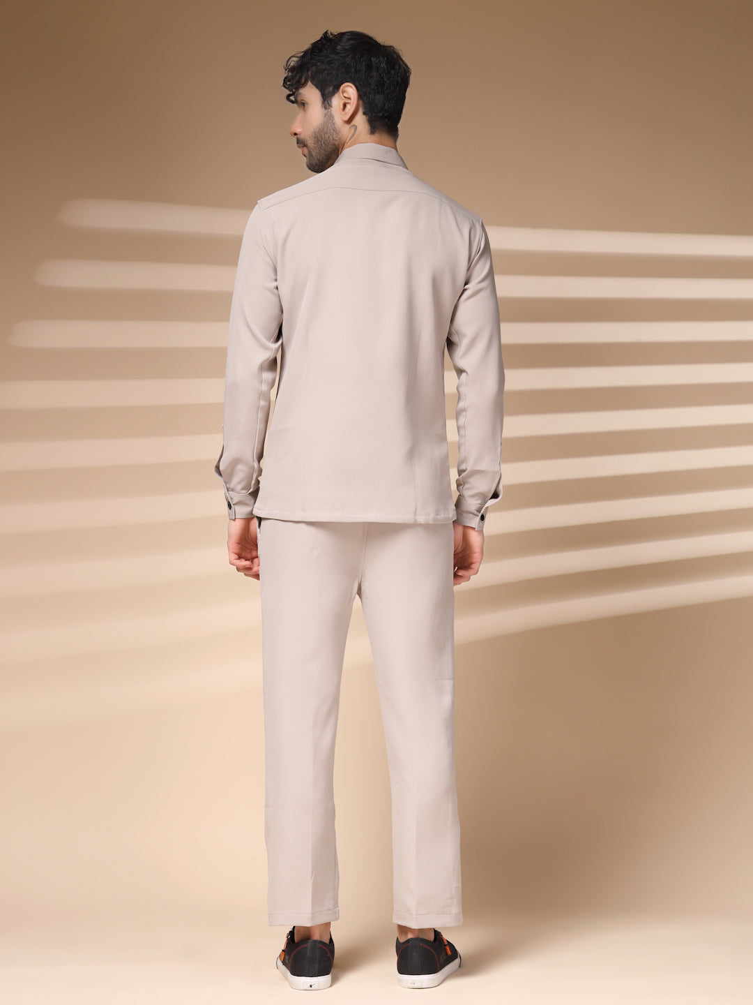 Beige Men's Buttoned Co-ord Set by Italian Vega®