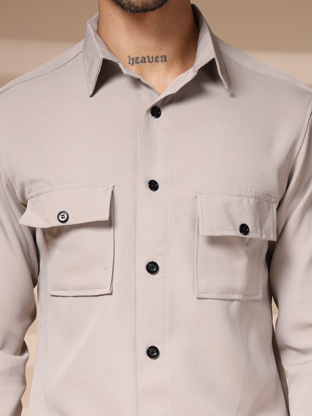 Beige Men's Buttoned Co-ord Set by Italian Vega®