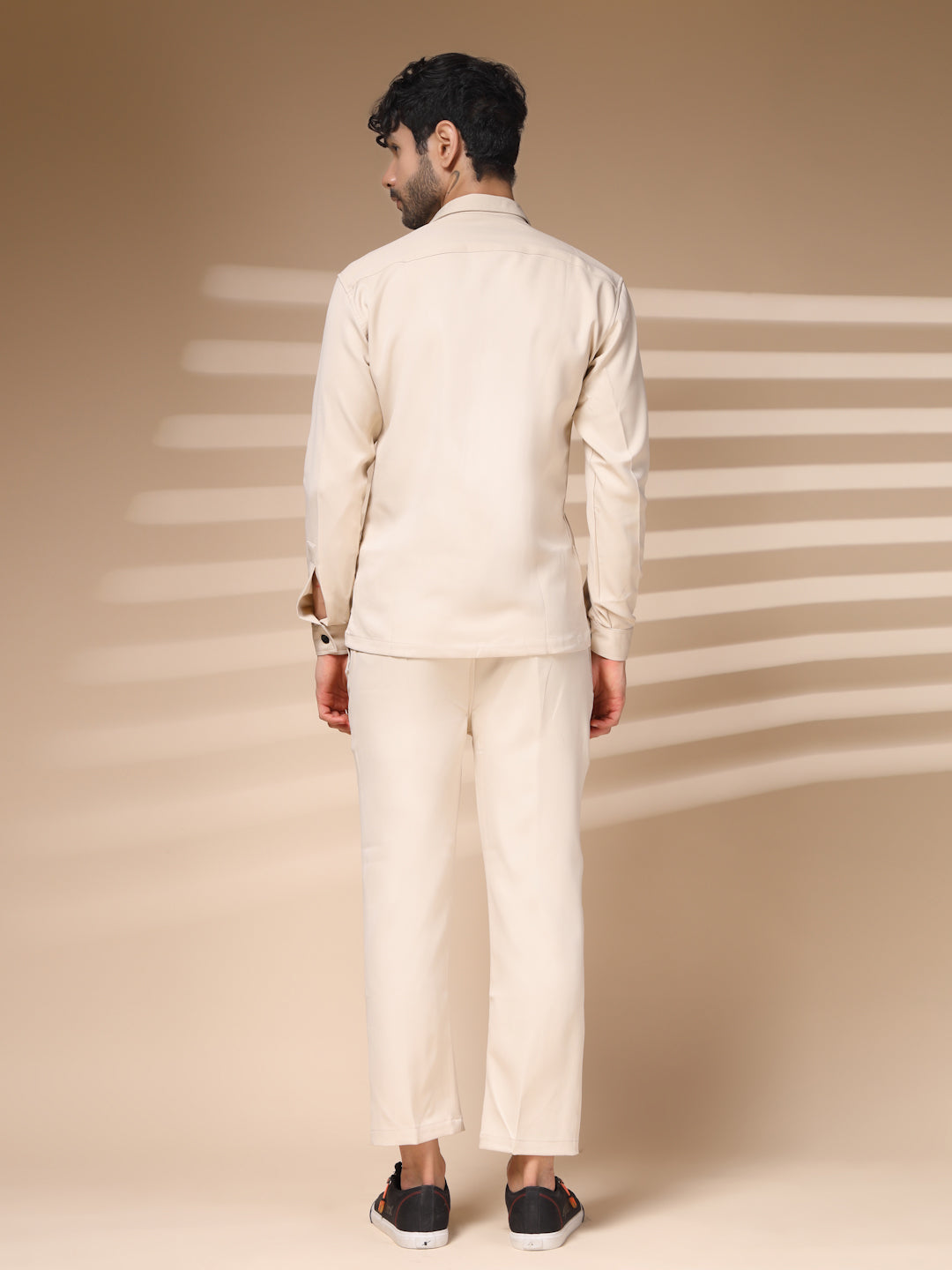 Cream Men's Buttoned Co-ord Set by Italian Vega®