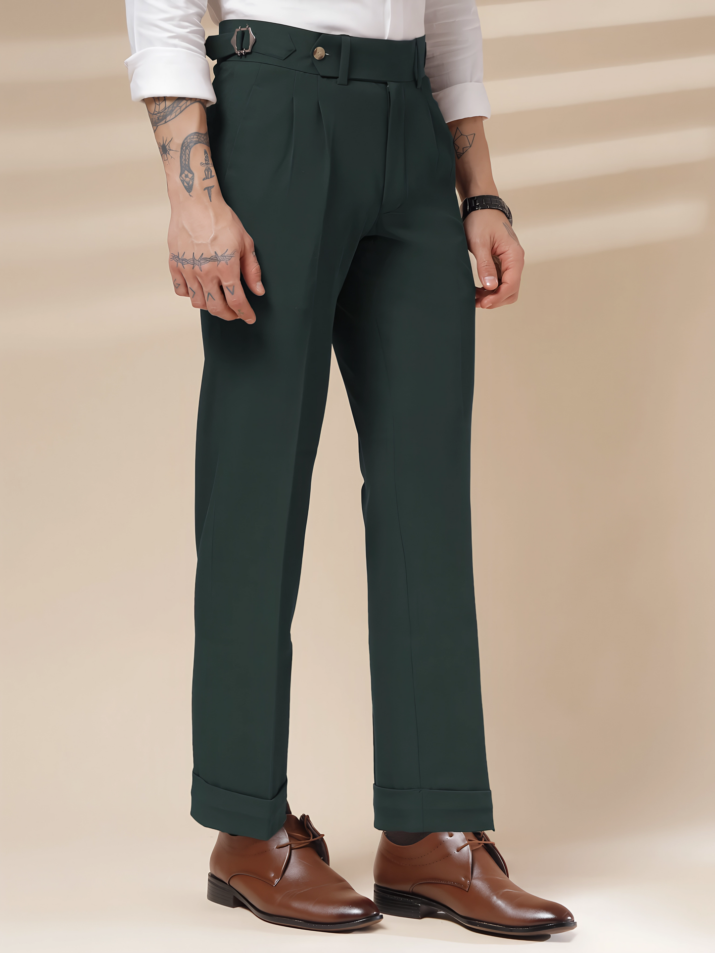 Italian Bottle Green Signature Gurkha Pants
