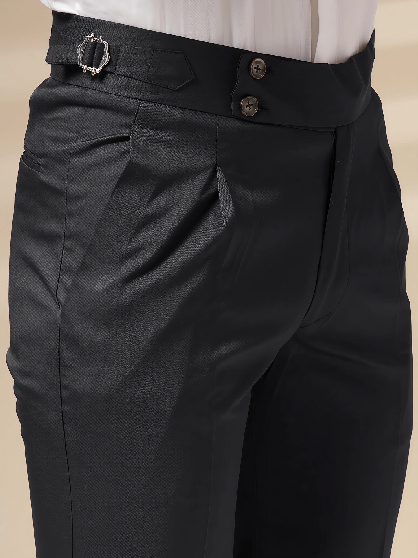 Black Signature Buttoned GURKHA PANTS by ITALIANVEGA™