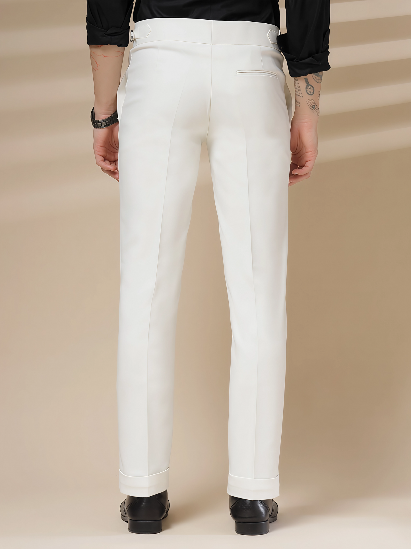 White Signature Buttoned Gurkha Pants by Italian Vega®