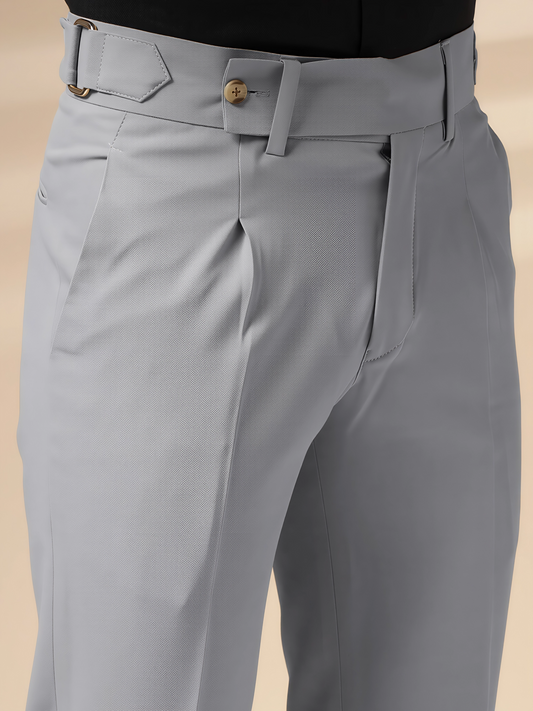 Ash Grey Oxford Gurkha Trouser by ITALIAN VEGA®