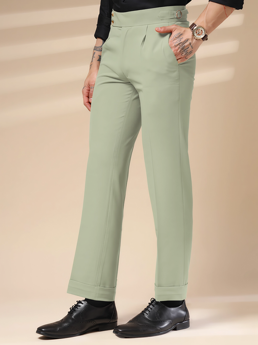 Lime Signature Buttoned Gurkha Pants by ITALIAN VEGA®
