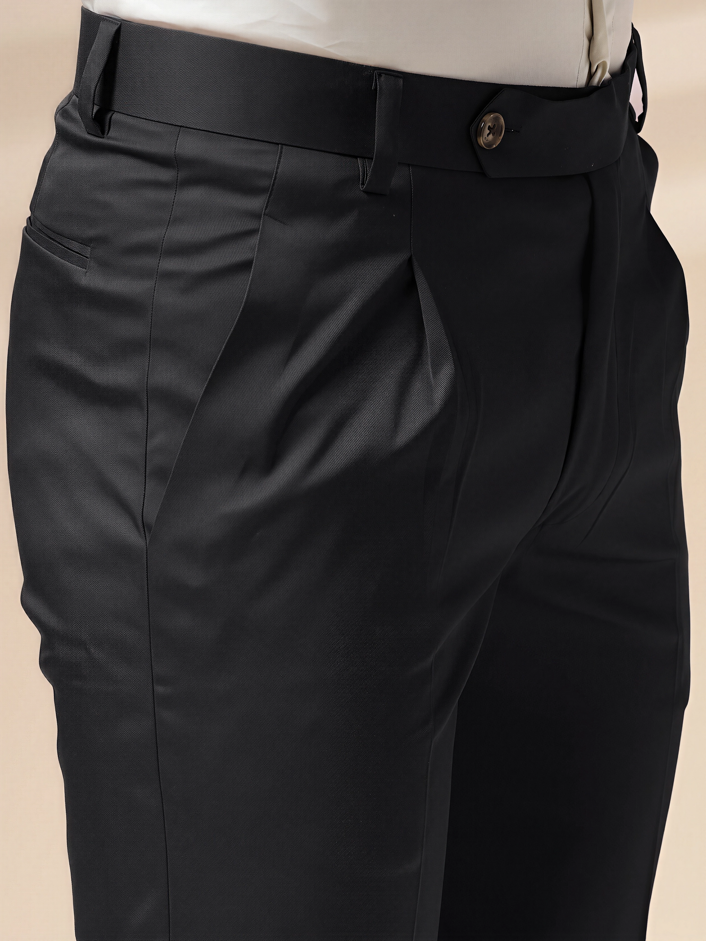 Black Men Pleated Trouser by Italian Vega®