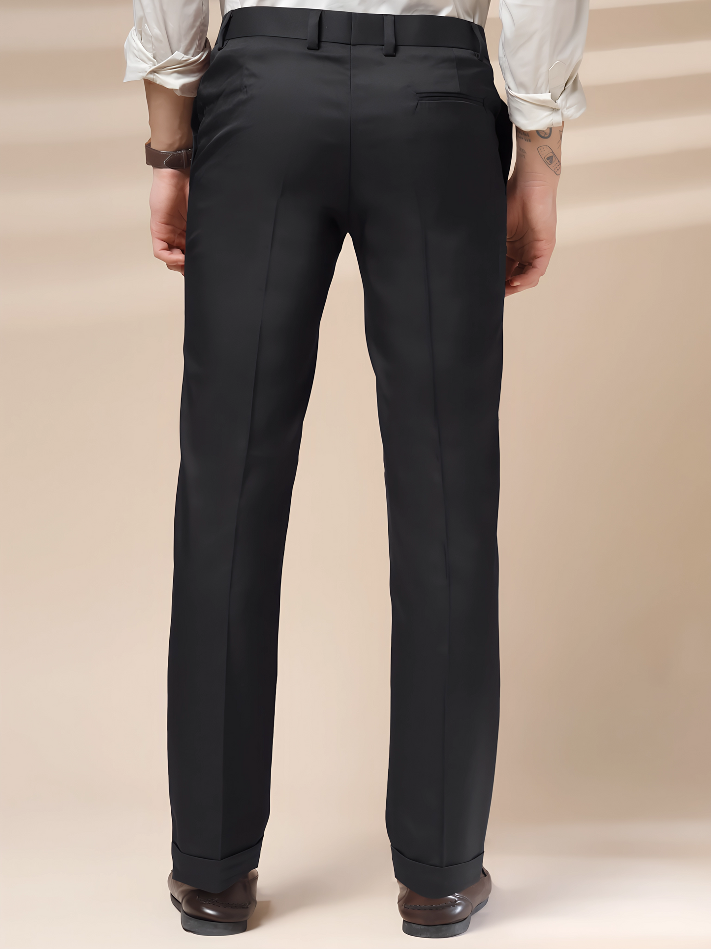Black Men Pleated Trouser by Italian Vega®