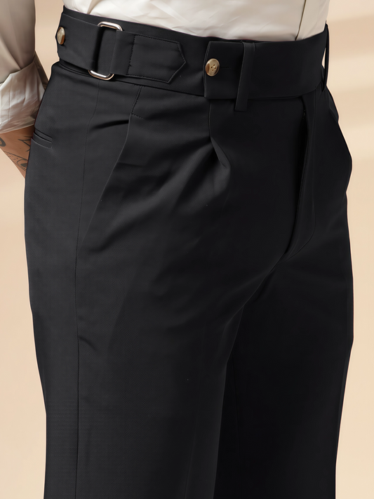 Black Oxford Gurkha Trouser by ITALIAN VEGA®