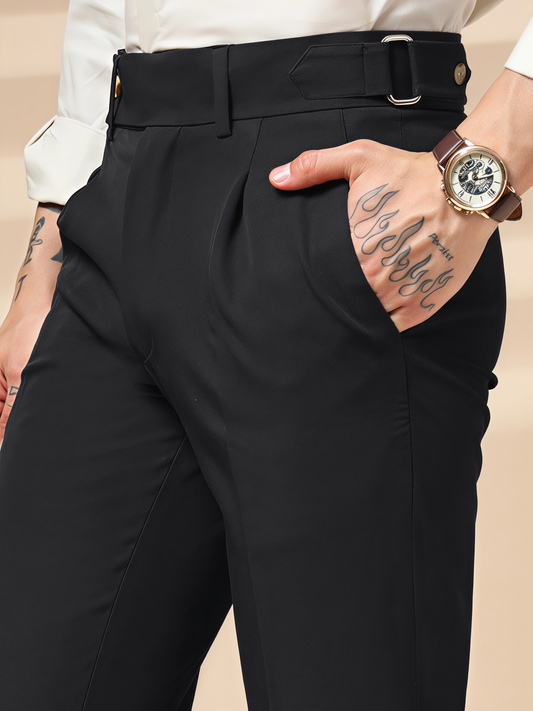 Black Oxford Gurkha Trouser by ITALIAN VEGA®