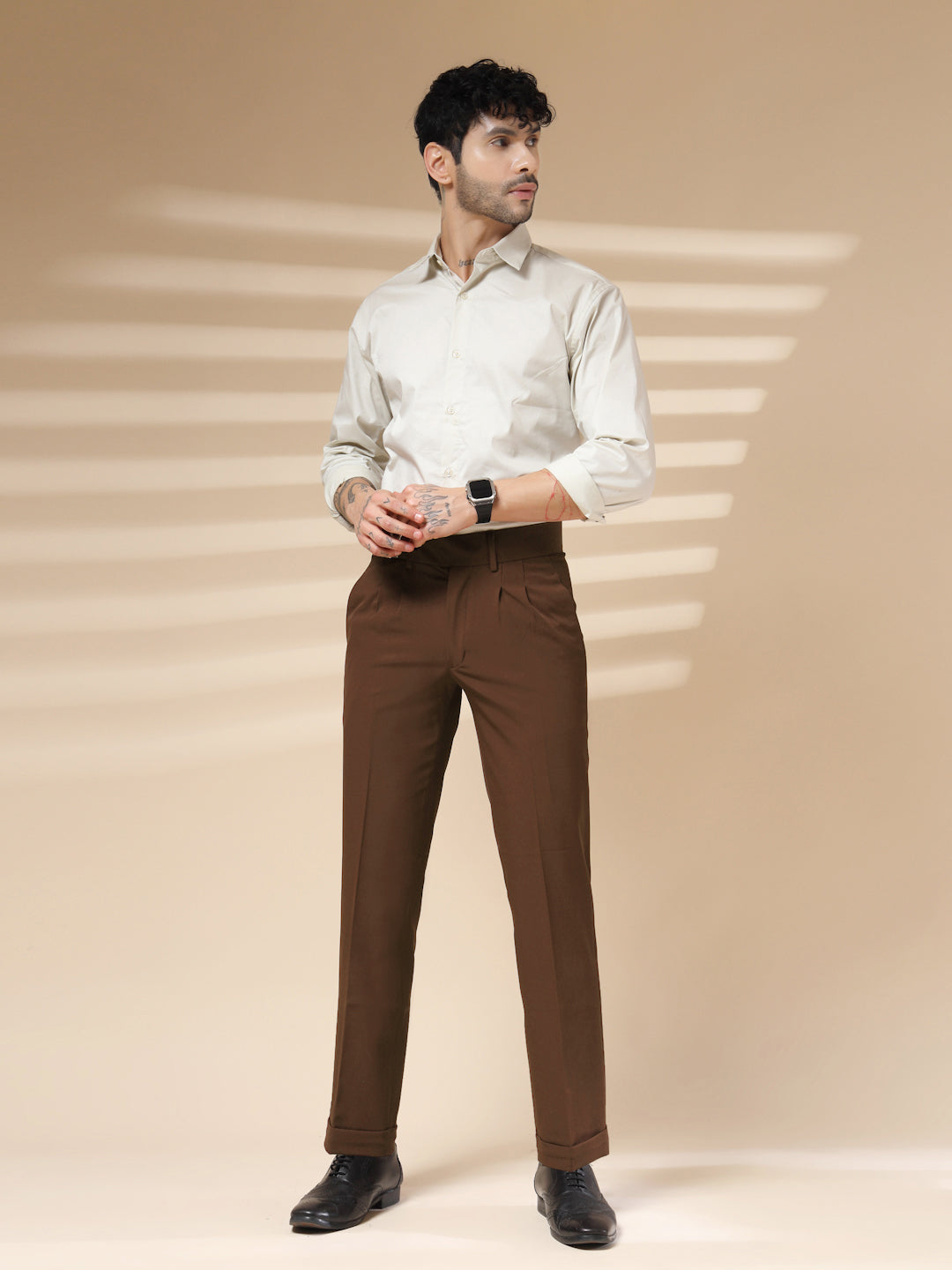Brown Double Buckle Gurkha Pants