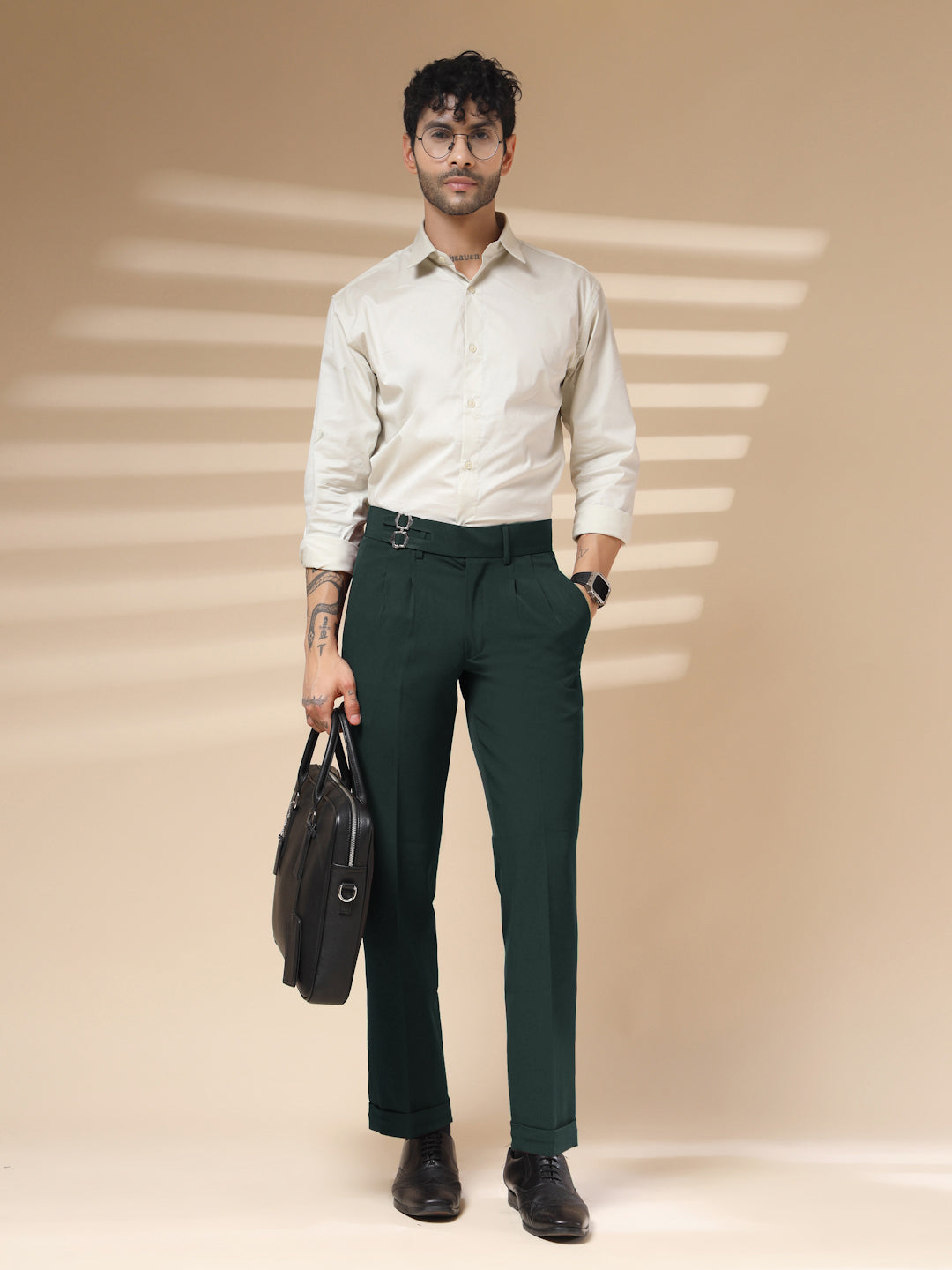 Bottle Green Double Buckle Gurkha Pants
