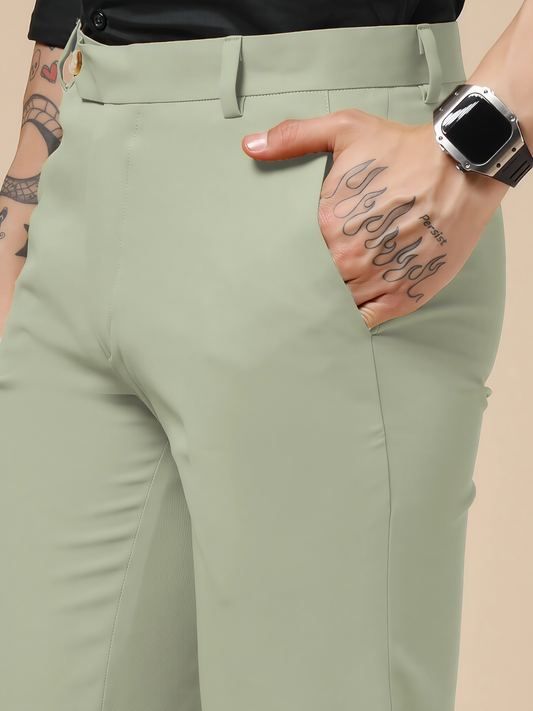 Lime Men Formal Pants by ITALIAN VEGA®