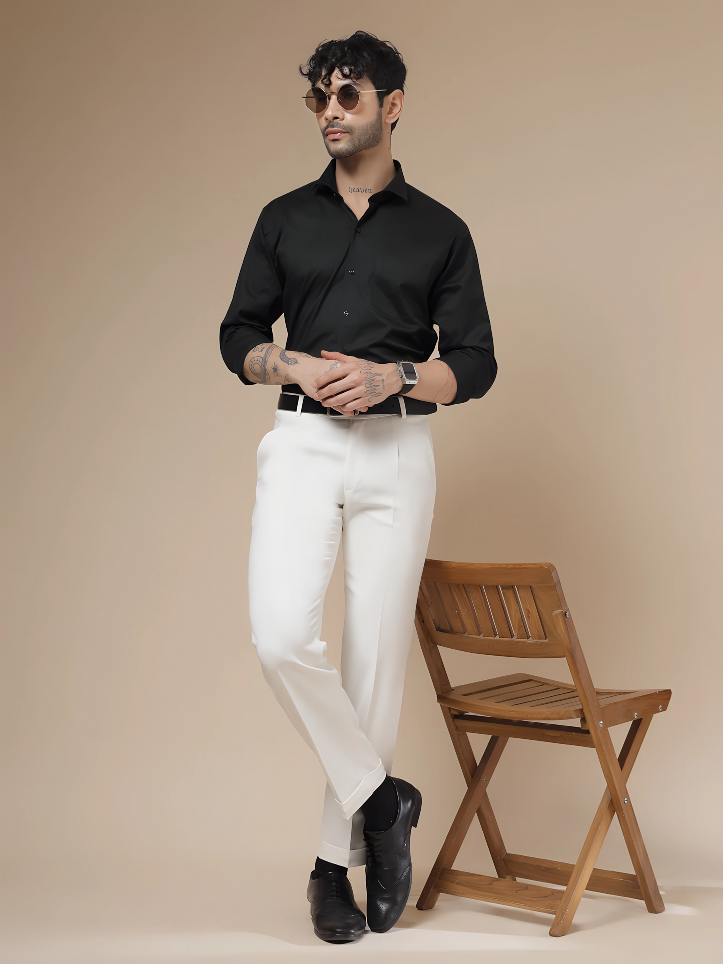 White Men Pleated Trouser by Italian Vega®