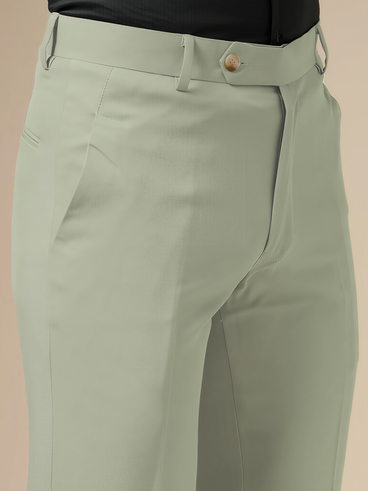 Italian Vega Lime Beige Trouser Slim Fit