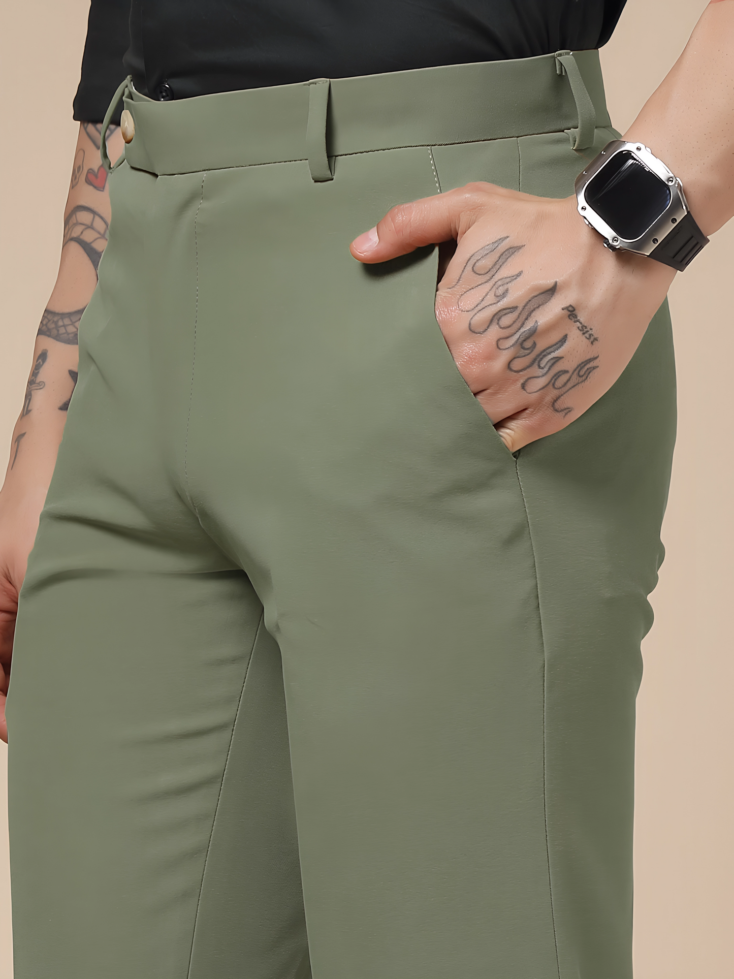 Italian Vega Royal Pebble Trouser Slim Fit