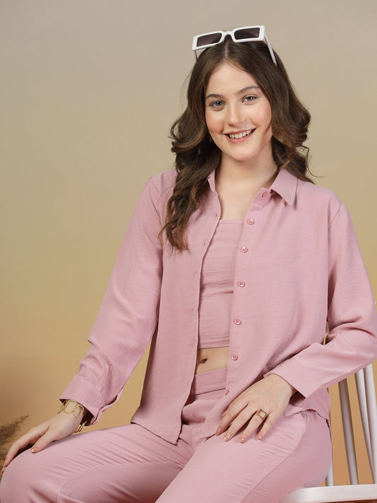 Imperial Shell Pink Trio Co-ord Set by Italian Vega