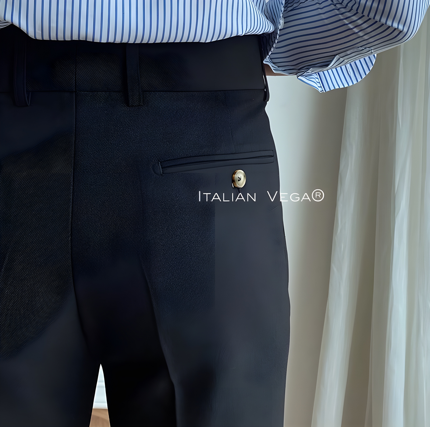 Black Signature Flap Gurkha Pants by ITALIAN VEGA®
