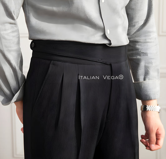 Black Corduroy Classic Gurkha Pants by Italian Vega®