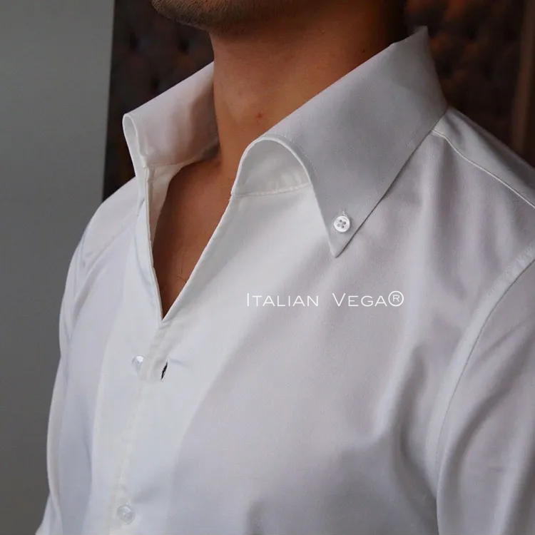Old Money White Shirt with Black Herringbone Signature Buttoned Gurkha Pant by ITALIAN VEGA®