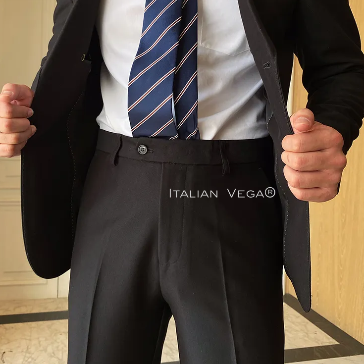 Black Italian Fabric Formal Pants – Italianvega®