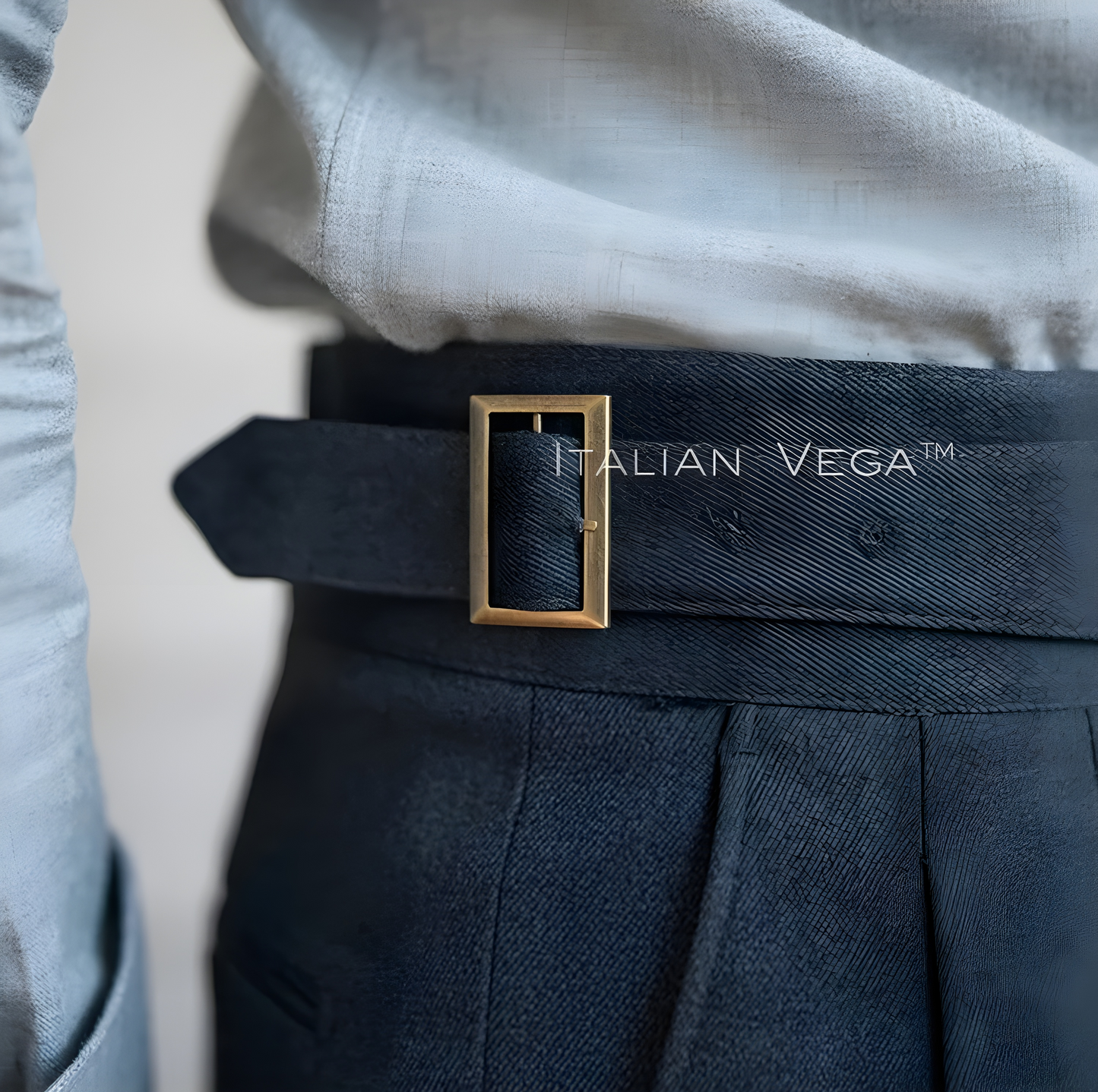 Elephant Grey Classic Buckle Gurkha Pants by ITALIAN VEGA®