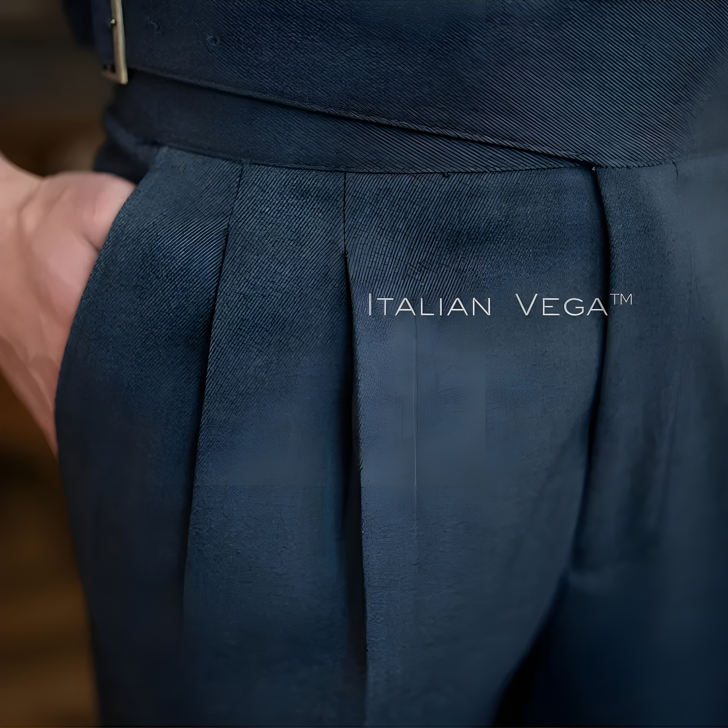 Elephant Grey Classic Buckle Gurkha Pants by ITALIAN VEGA®