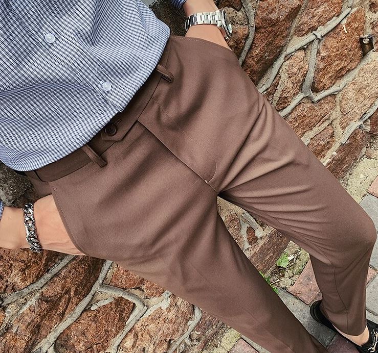 British Style Light Brown Men Formal Pants – Italian Vega™
