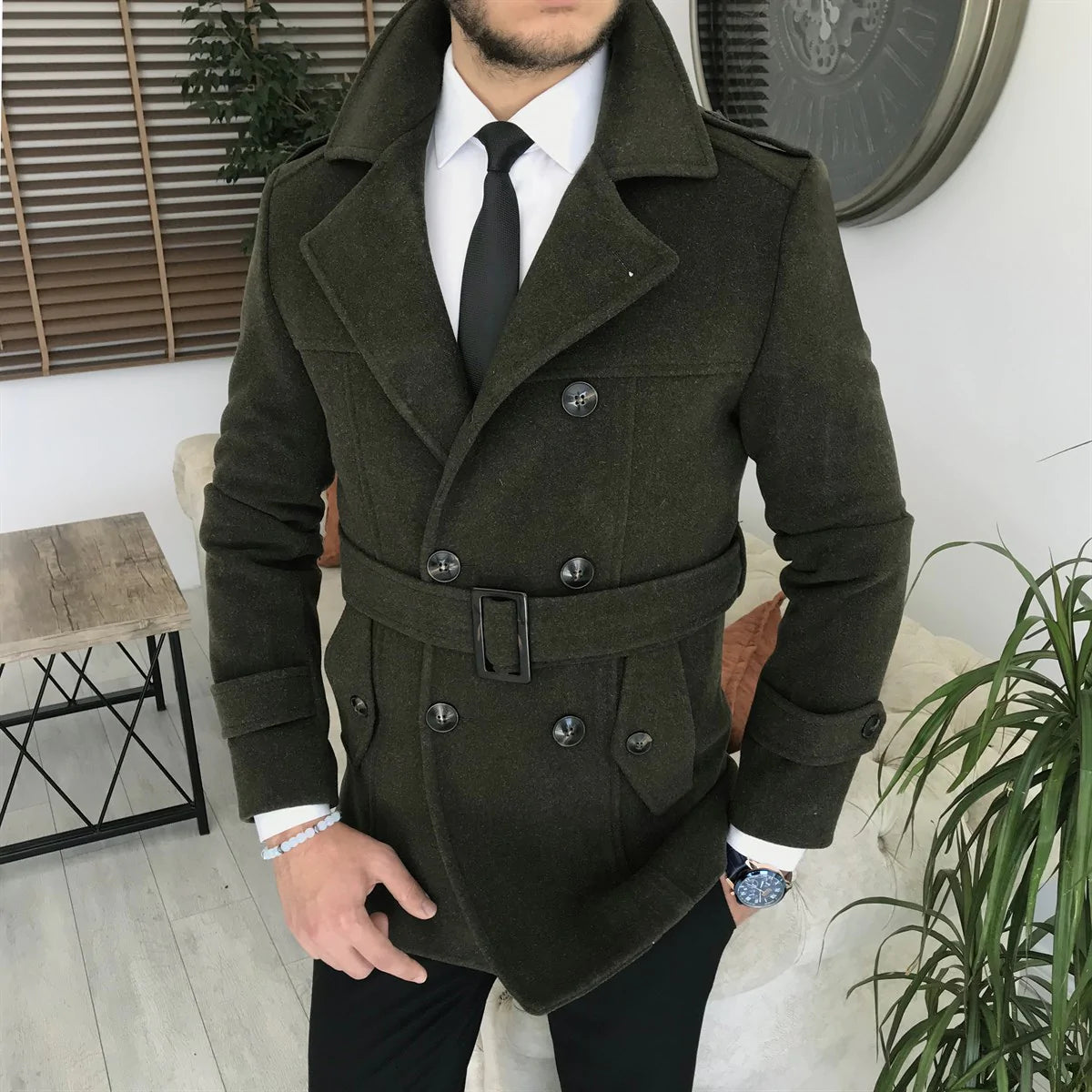 Dark 2025 green peacoat