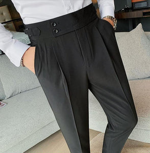 Signature Buttoned Gurkha Pants by Italian Vega® - A Perfect Blend of Craftsmanship and Old Money Aesthetic