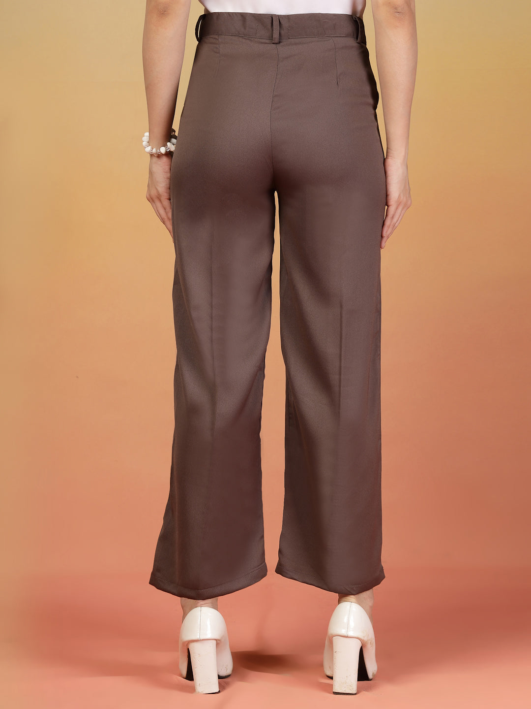 Coffee High-Waist Formal Pants for Women | By ItalianVega