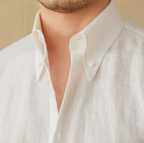 Italian Vega Firenze 100% Linen Button-Down Shirt