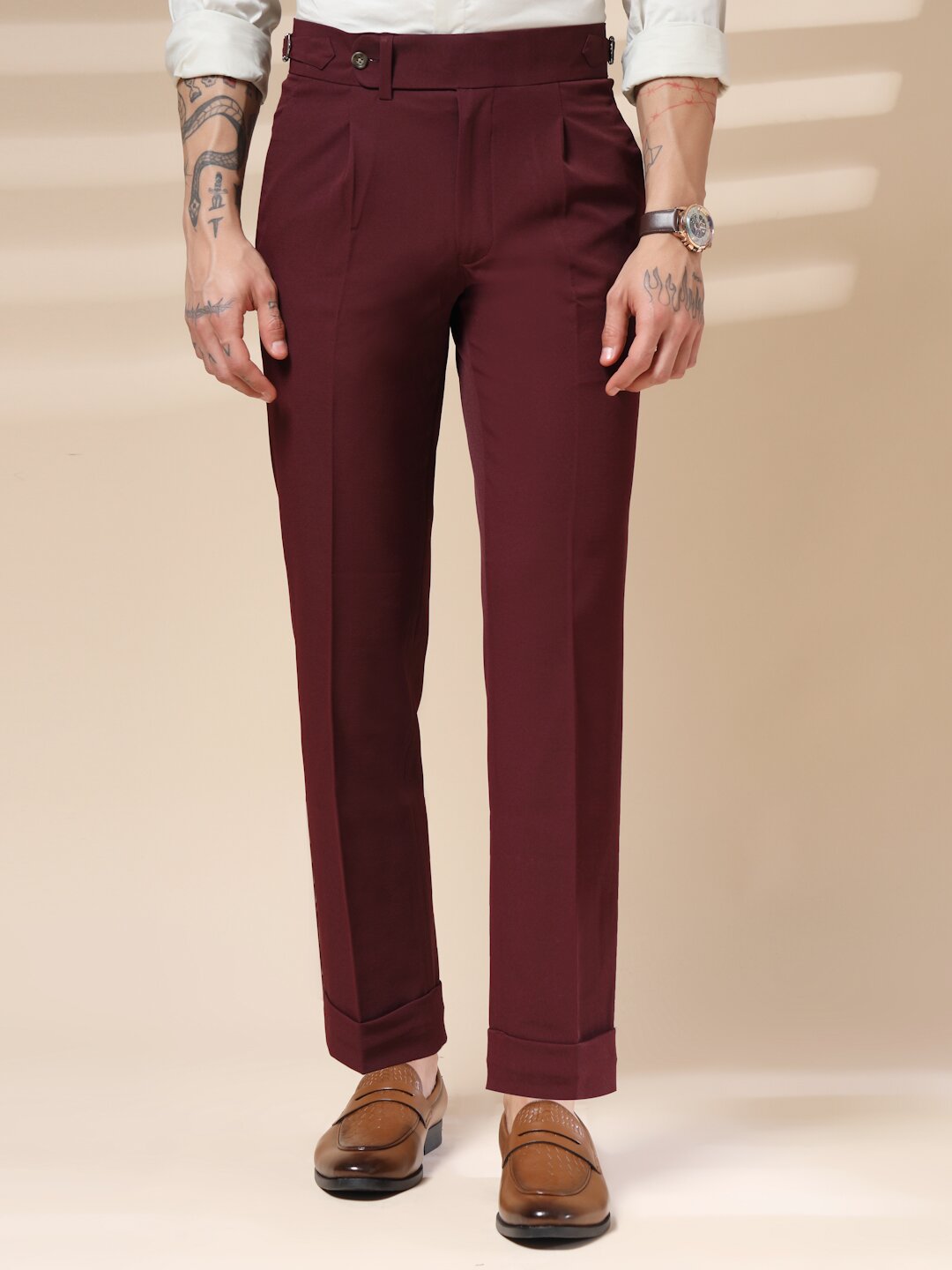 Wine Double Breasted 2 Piece Suit by Italian Vega®