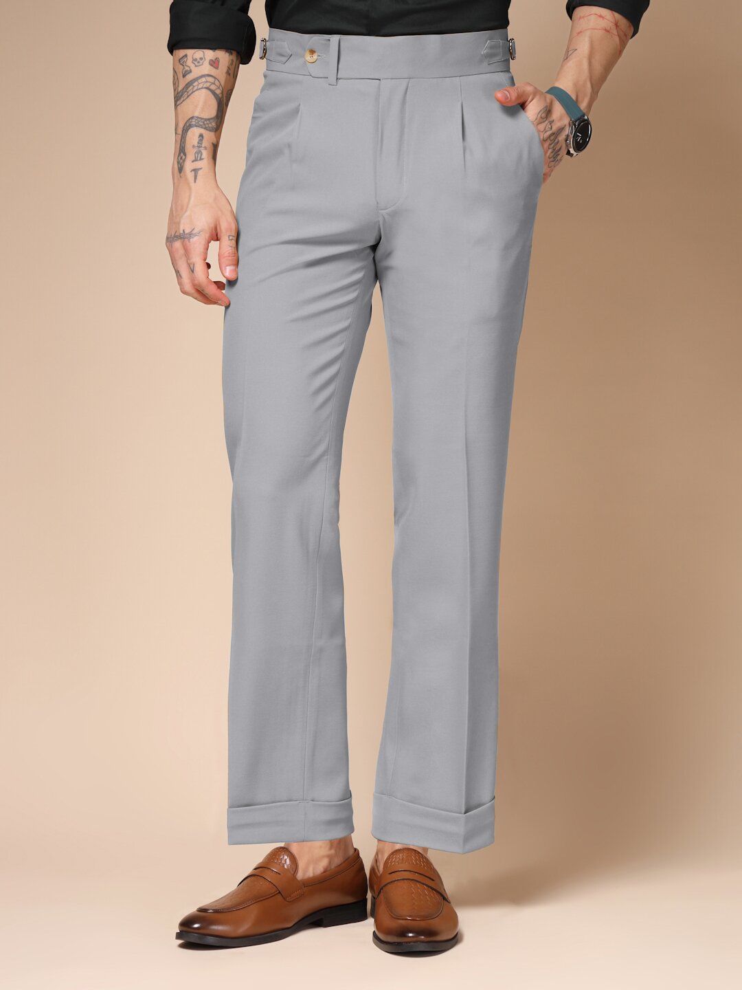 Ash Grey Double Breasted 2 Piece Suit by Italian Vega®
