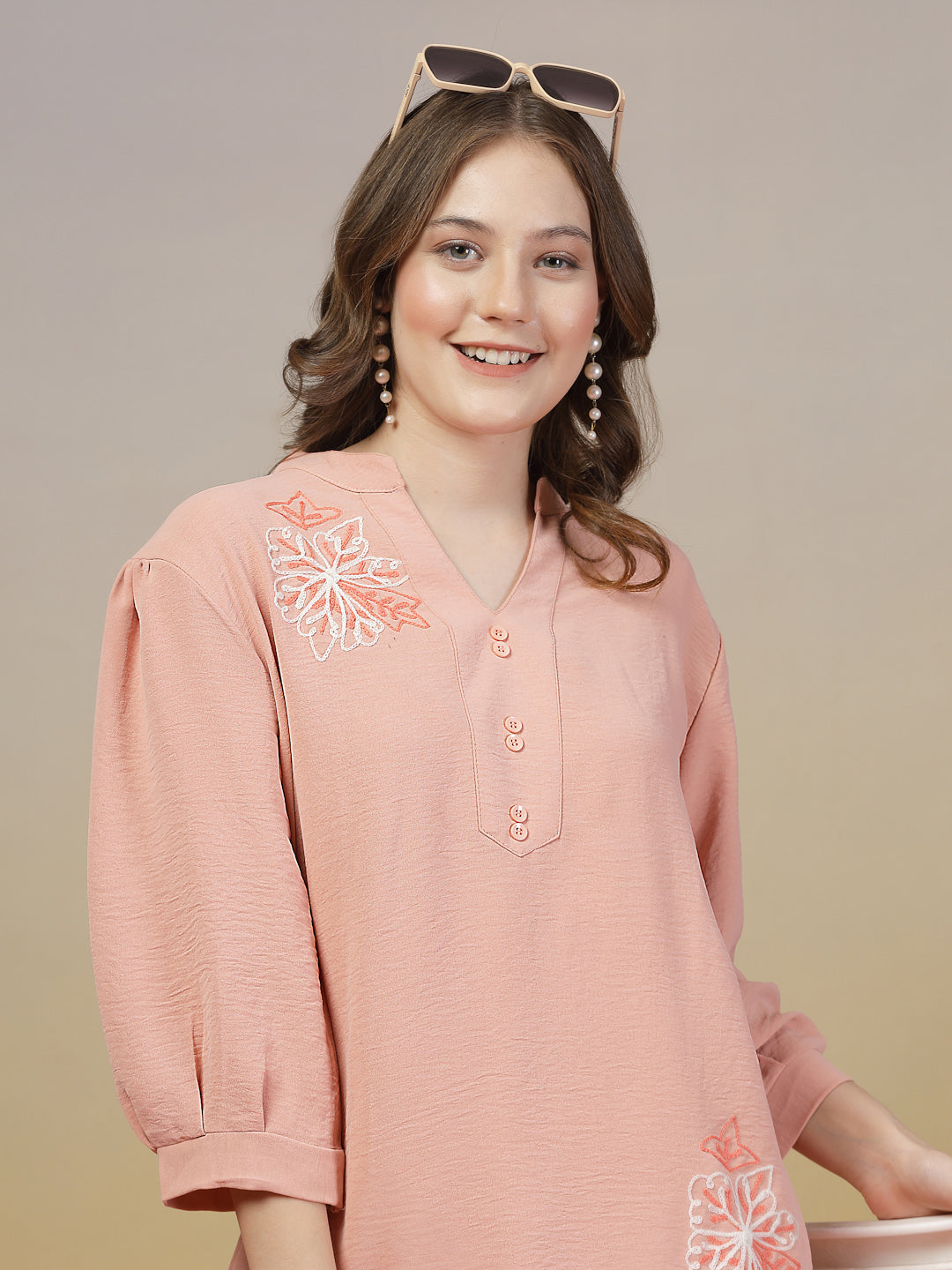 Shoreline Rose Peach Co-ord Set by Italian Vega