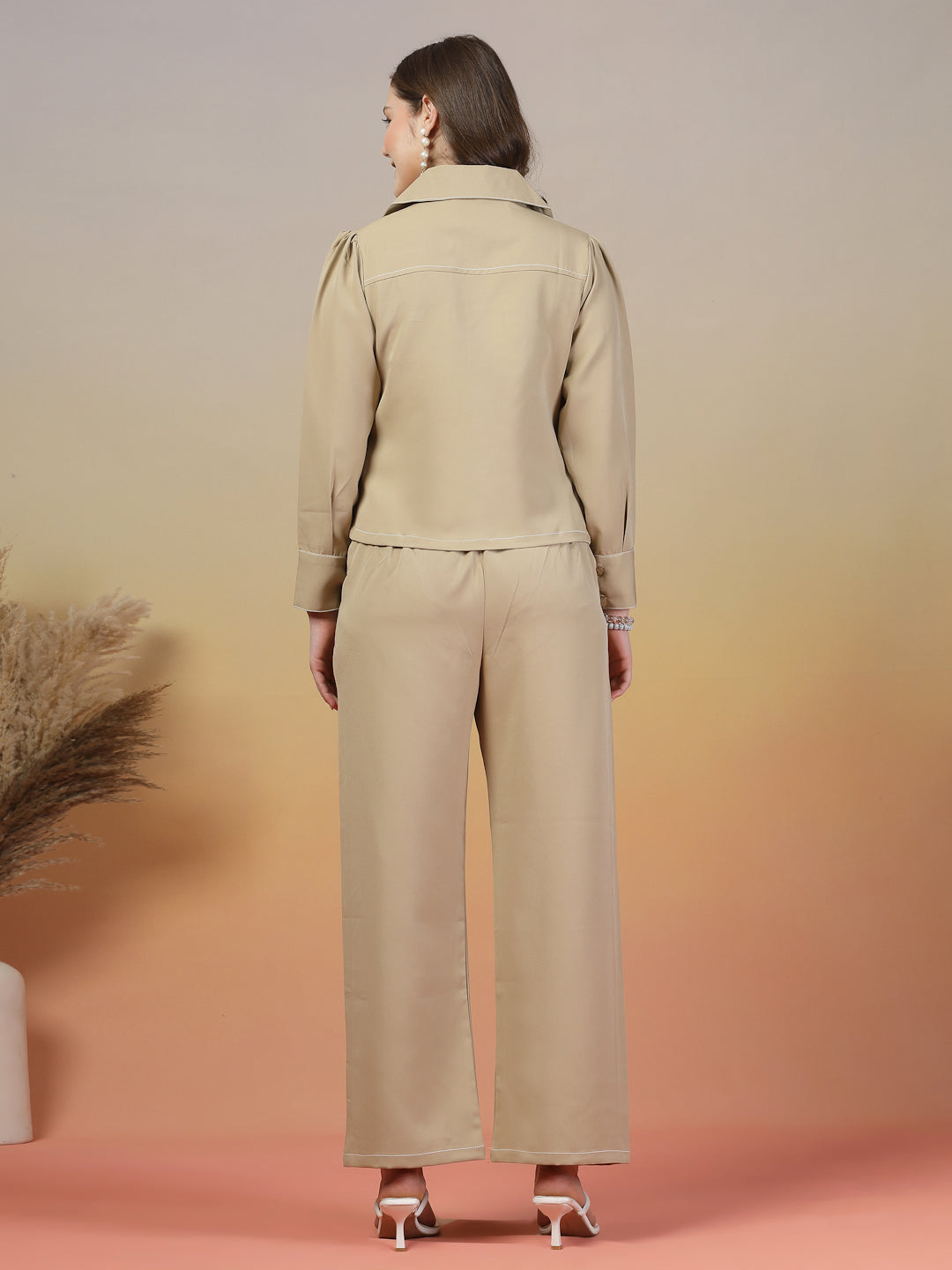 Riviera Almond Beige Co-ord Set by Italian Vega
