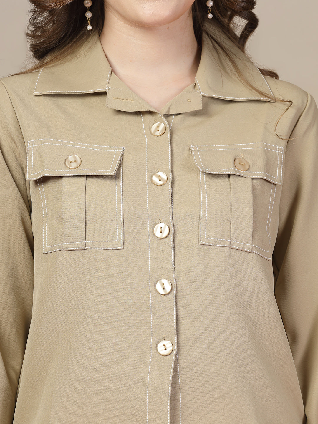 Riviera Almond Beige Co-ord Set by Italian Vega