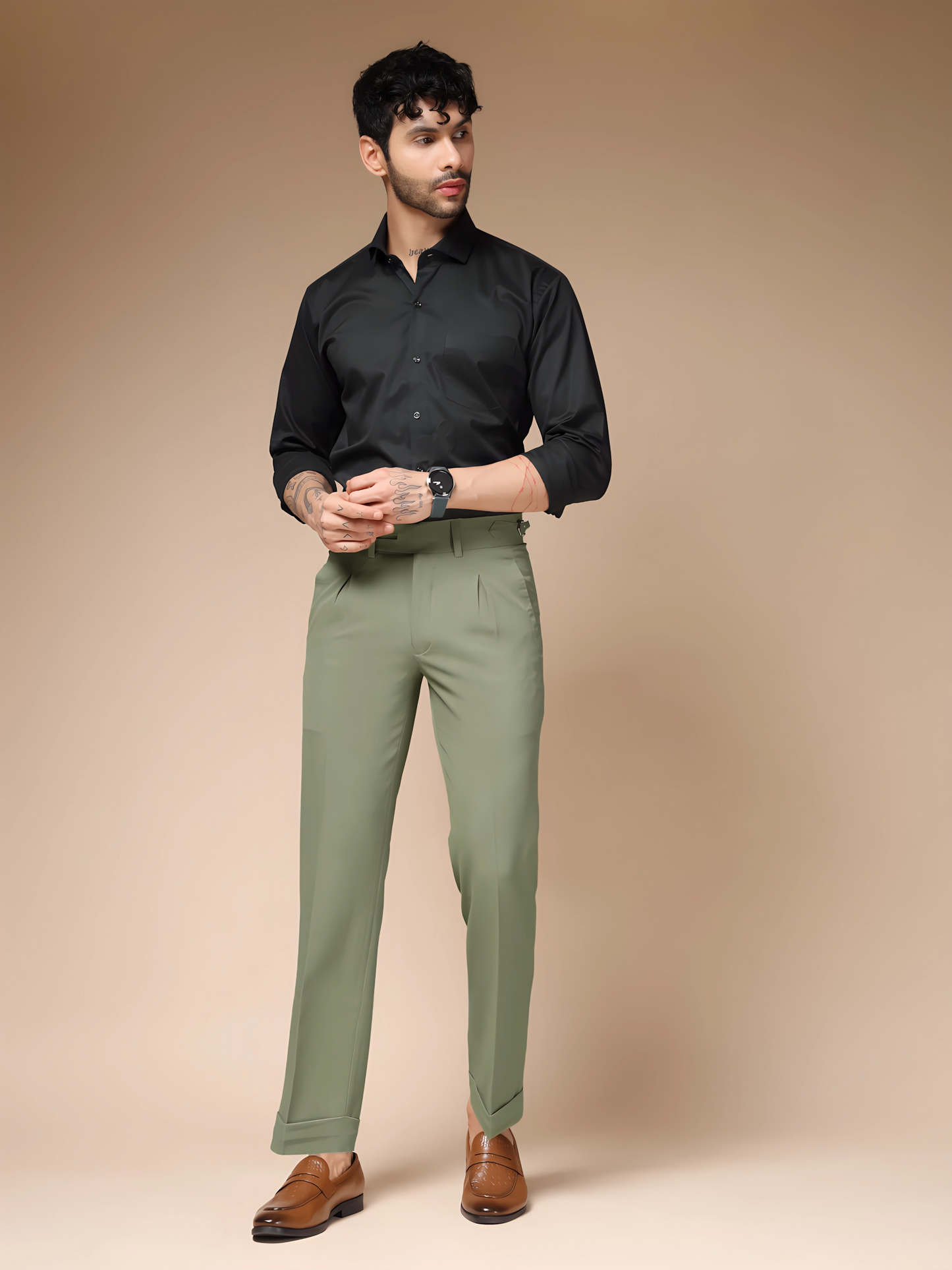 Pebble Double Buttoned GURKHA PANTS by ITALIANVEGA™