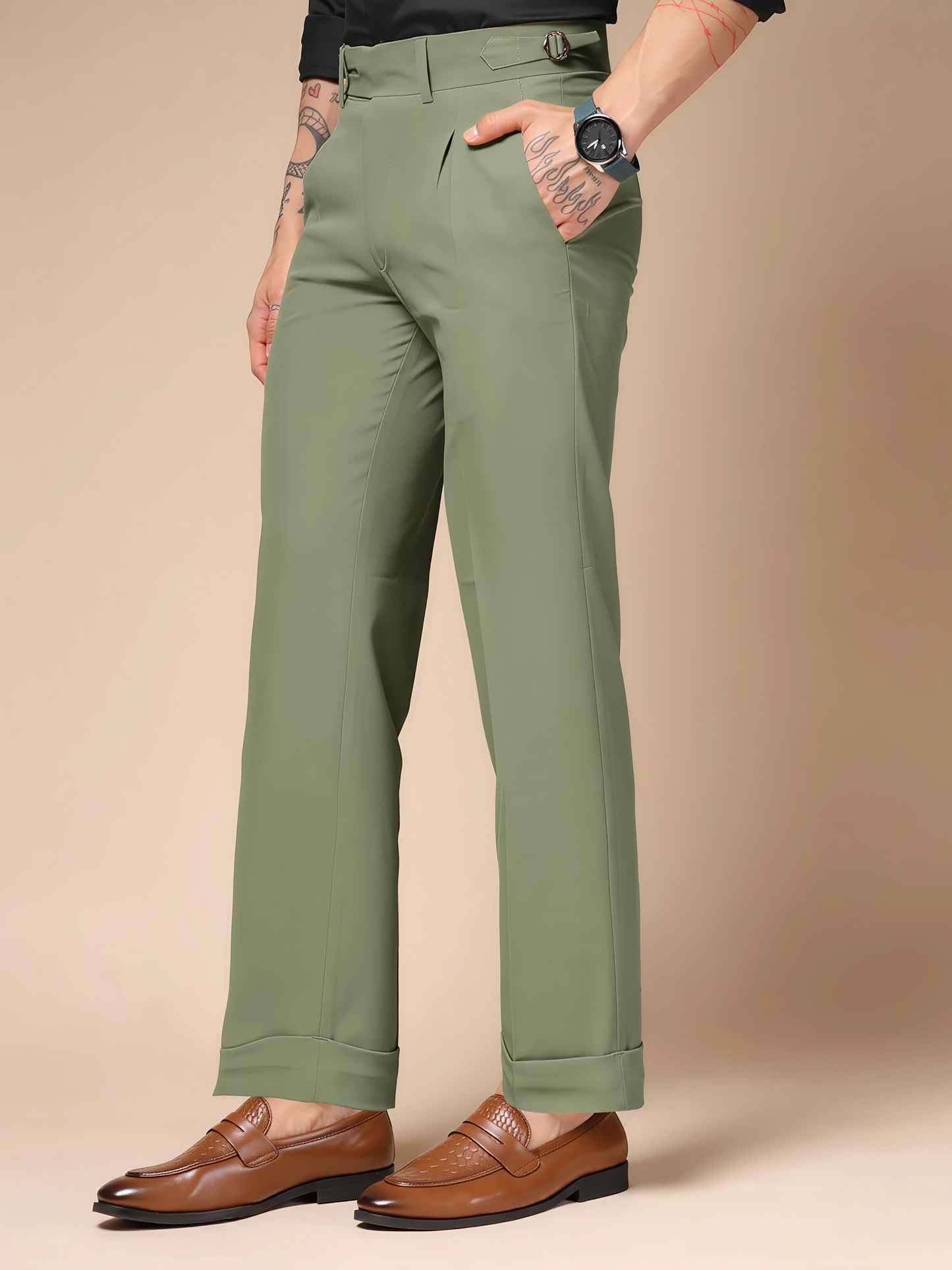 Pebble Double Buttoned GURKHA PANTS by ITALIANVEGA™