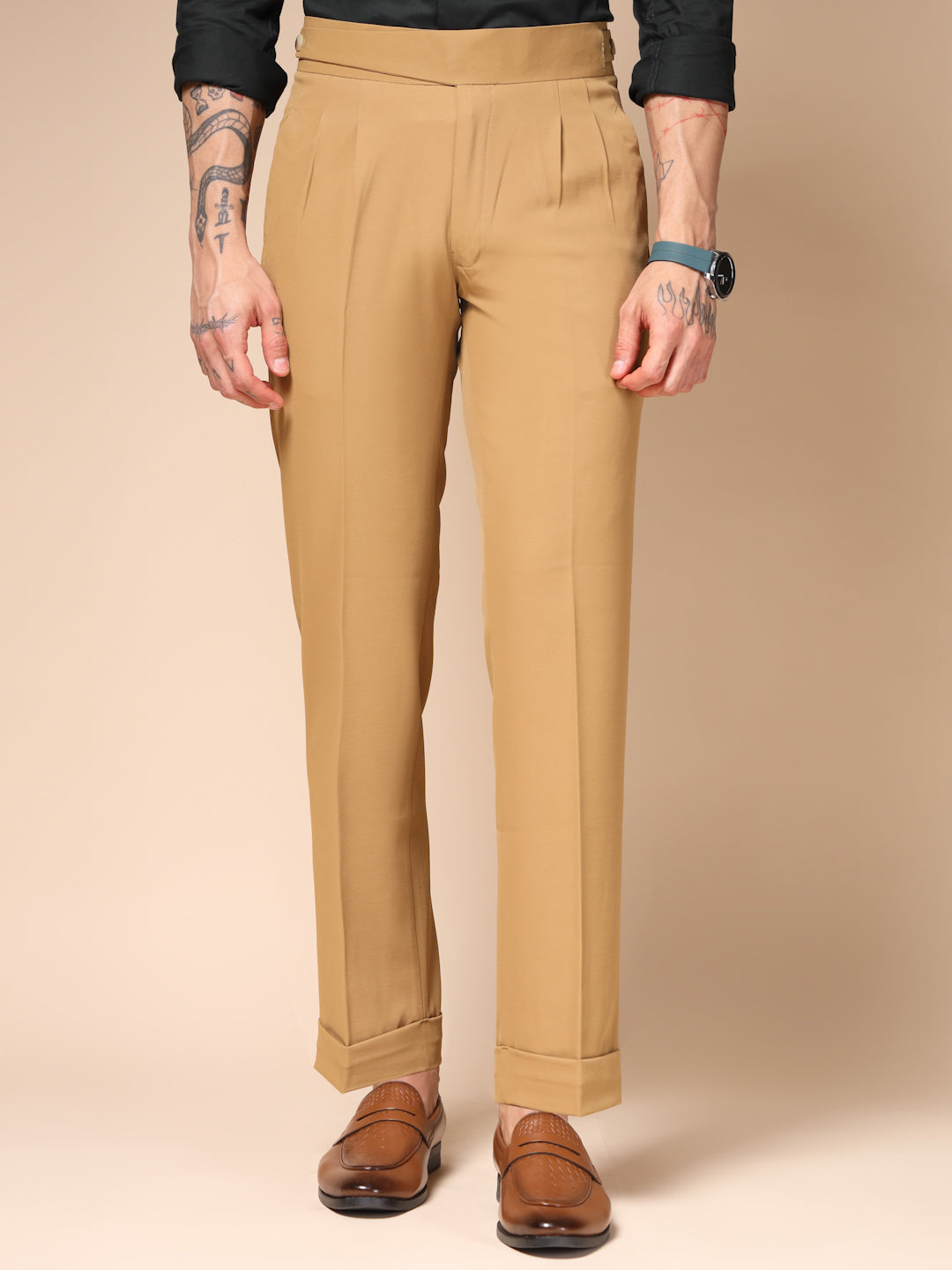 Camel Classic Buttoned Gurkha Pants by ITALIAN VEGA®