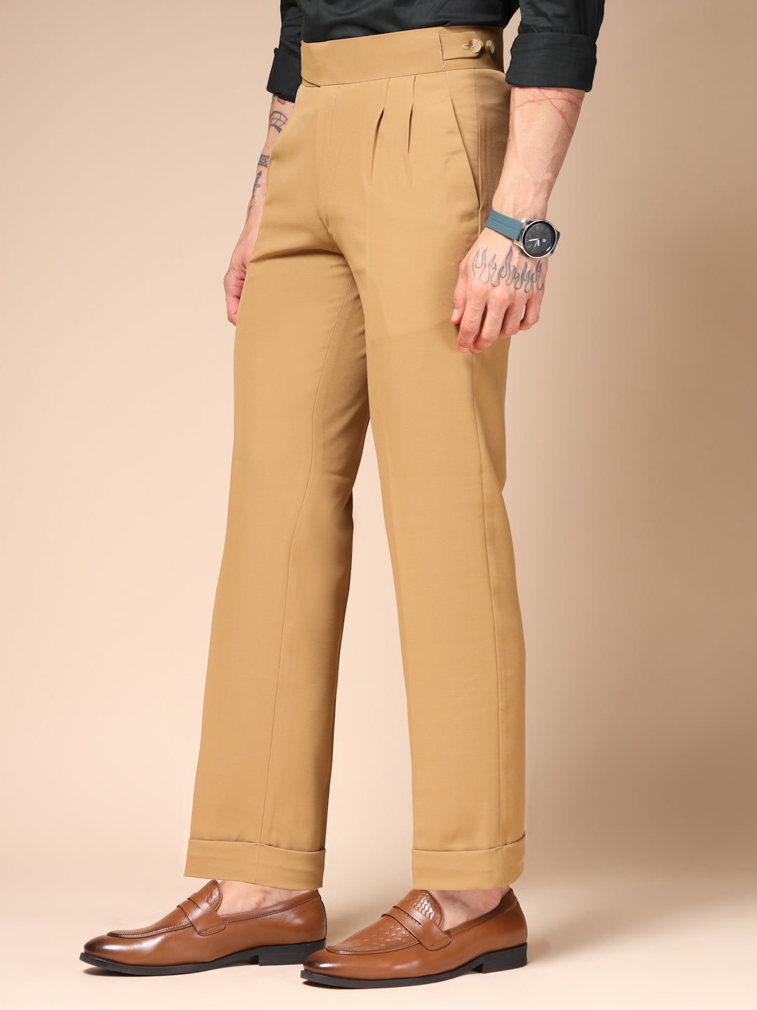 Camel Classic Buttoned Gurkha Pants by ITALIAN VEGA®