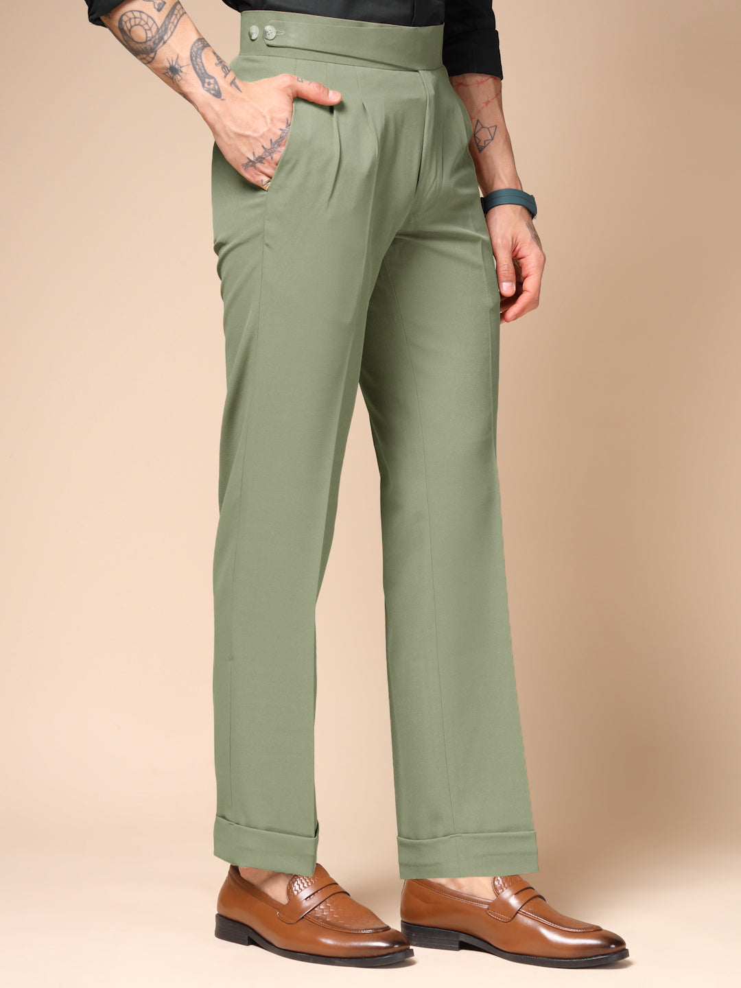 Pebble Classic Buttoned Gurkha Pants by Italian Vega®