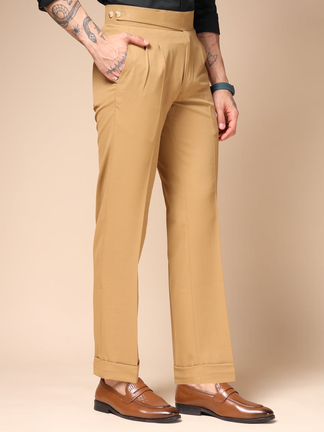 Camel Classic Buttoned Gurkha Pants by ITALIAN VEGA®