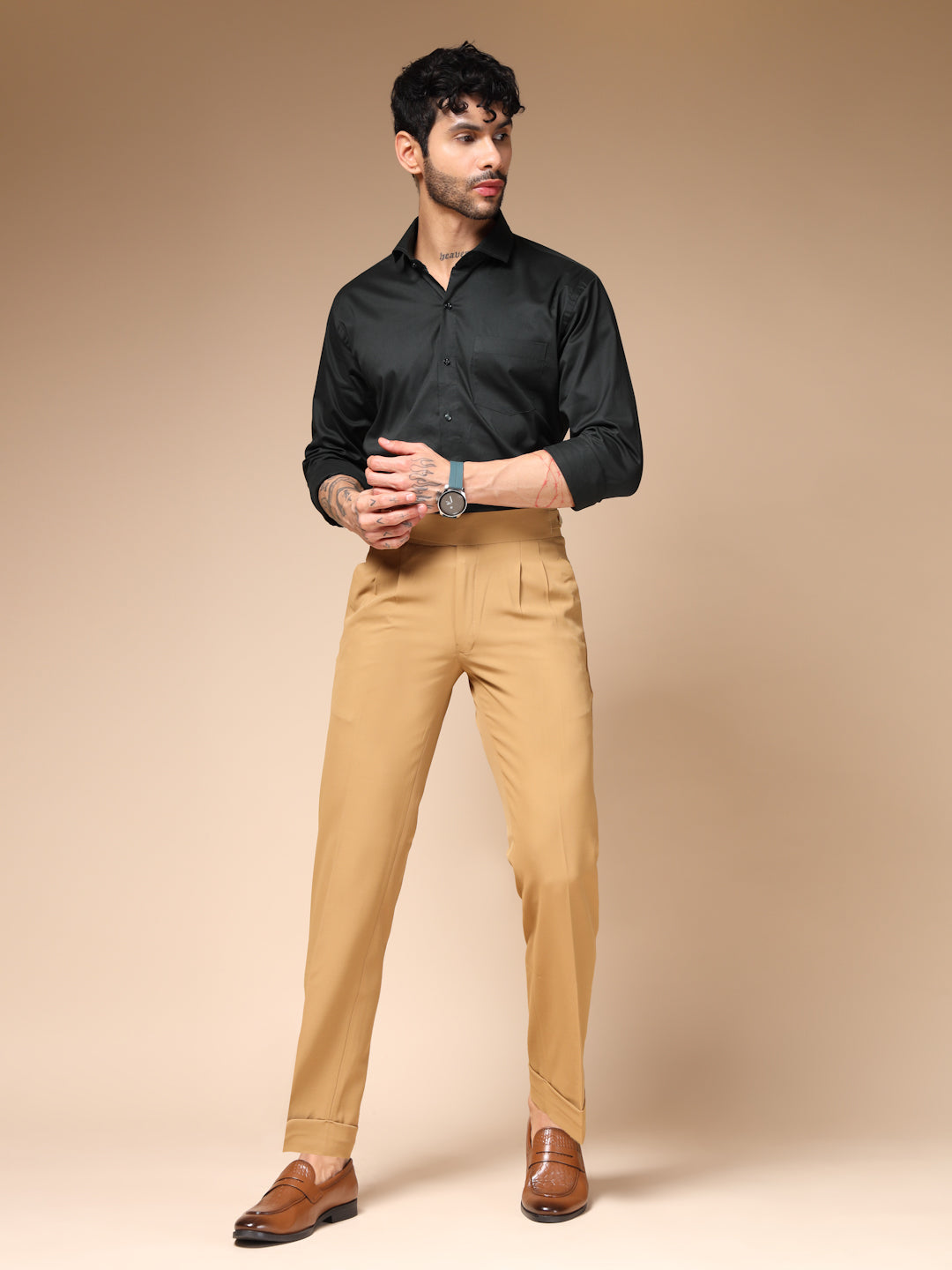 Camel Classic Buttoned Gurkha Pants by Italian Vega®