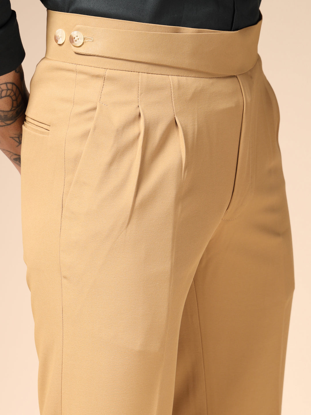 Camel Classic Buttoned Gurkha Pants by ITALIAN VEGA®